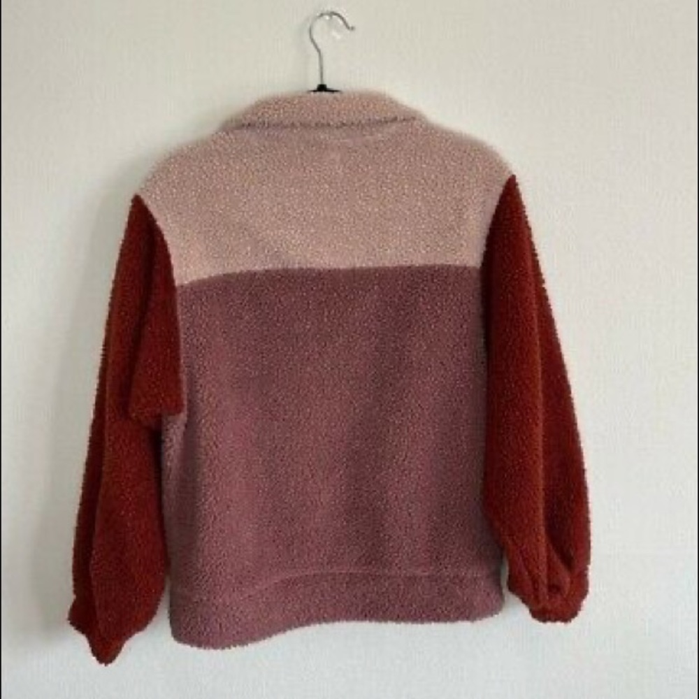 Universal Thread Women’s Colorblock Sherpa Quarter Zip Pullover Sweater Small - Picture 10 of 14
